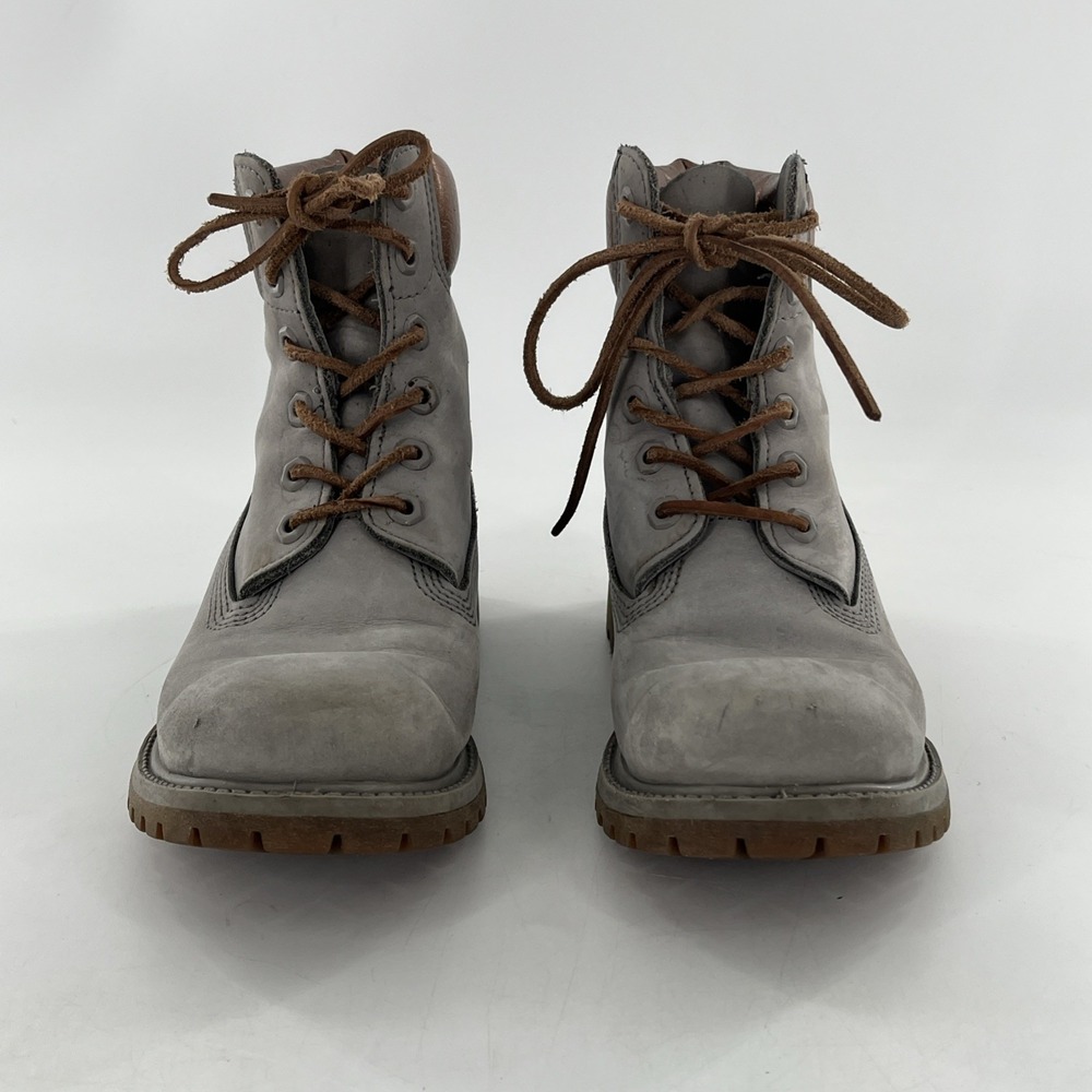 Timberland Premium 6"  Womens Boot 7.5 M Grey Silver Rose Gold Metallic - Picture 3 of 16